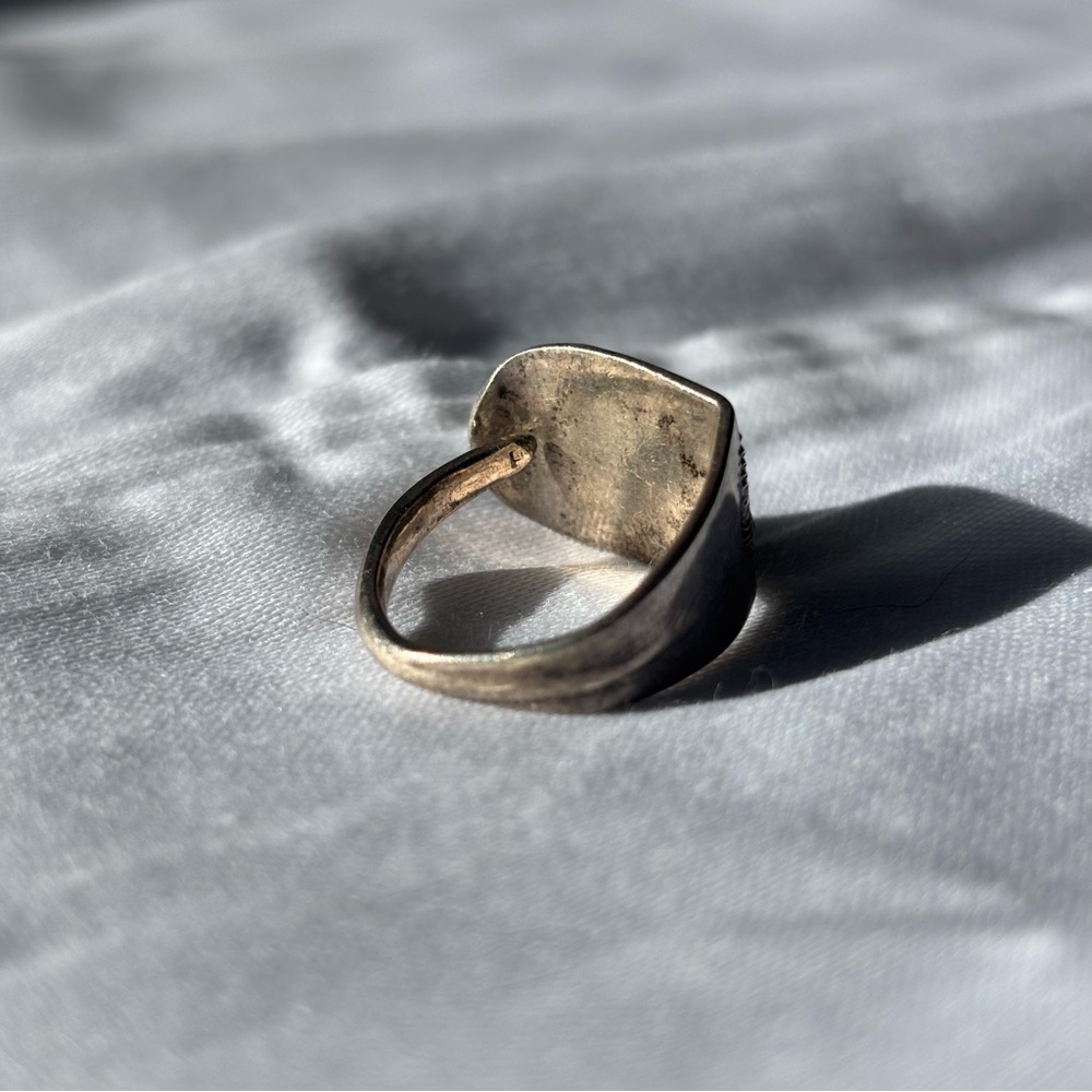 Vintage Native American Chief Antique Spoon Ring - Picture 2 of 6